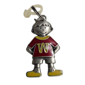 Ganz Pewter Boy Charm Keychain Red Shirt W Letter Enamel Figurine